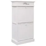 Pantofar, alb, 50x28x98 cm, lemn de paulownia