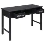 Masă consolă, negru, 110 x 45 x 76 cm, lemn