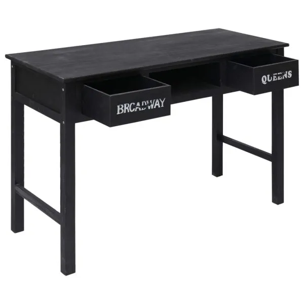 Masă consolă, negru, 110 x 45 x 76 cm, lemn