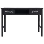 Masă consolă, negru, 110 x 45 x 76 cm, lemn