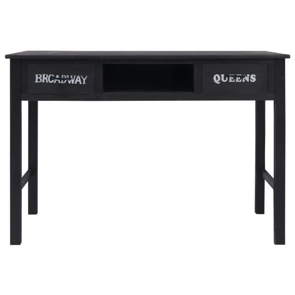 Masă consolă, negru, 110 x 45 x 76 cm, lemn