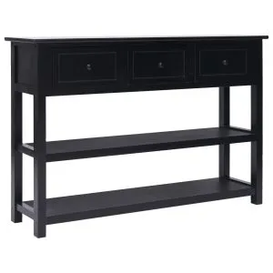 Dulap, negru, 115x30x76 cm, lemn