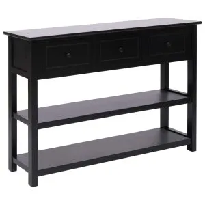 Dulap, negru, 115x30x76 cm, lemn