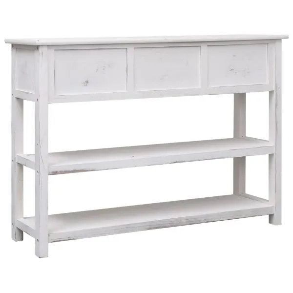 Dulap, alb antichizat, 115x30x76 cm, lemn