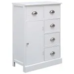 Dulap cu 10 sertare, alb, 113 x 30 x 79 cm, lemn