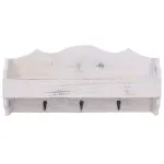Cuier de perete, alb, 50 x 10 x 23 cm, lemn