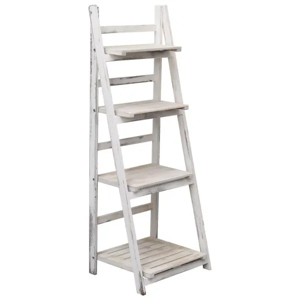 Stativ de plante cu 4 rafturi, 43x33x113 cm, lemn