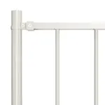 Panou de gard cu stâlpi alb 1,7×1 m oțel vopsit electrostatic