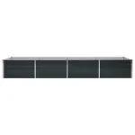 Strat înălțat de grădină antracit 320x80x45 cm oțel galvanizat