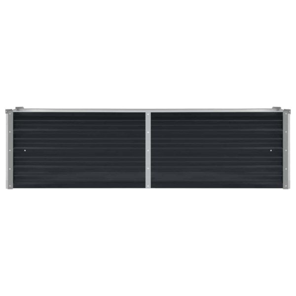 Strat înălțat de grădină antracit 160x40x45 cm oțel galvanizat
