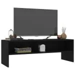 Dulap TV, negru, 120x40x40 cm, lemn prelucrat