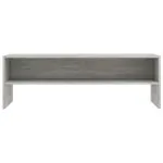 Comodă TV, gri beton, 120 x 40 x 40 cm, lemn prelucrat