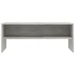 Dulap TV, gri beton, 100x40x40 cm, lemn prelucrat