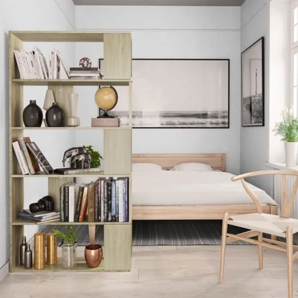 Bibliotecă/Separator, stejar sonoma 80x24x159 cm lemn prelucrat