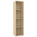 Bibliotecă/Dulap TV, stejar sonoma, 36x30x143 cm lemn prelucrat