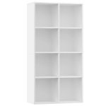 Bibliotecă/Dulap, alb, 66x30x130 cm, lemn prelucrat