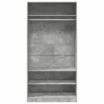 Șifonier, gri beton, 100x50x200 cm, PAL