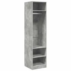 Șifonier, gri beton, 50x50x200 cm, lemn prelucrat