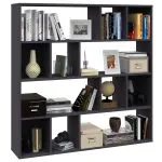 Separator cameră/Bibliotecă, gri, 110x24x110 cm, PAL