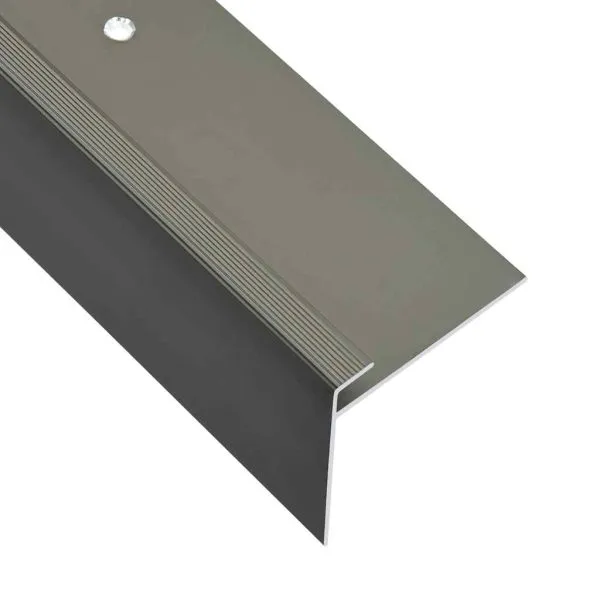 Profile trepte în formă de F, 15 buc., maro, 90 cm, aluminiu