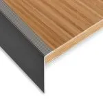Profile trepte în formă de F, 15 buc., maro, 90 cm, aluminiu