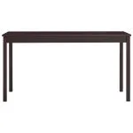 Set mobilier de bucătărie, 7 piese, maro închis, lemn de pin