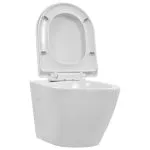 Vas WC suspendat fără ramă, alb, ceramică