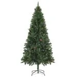 Brad de Crăciun artificial cu conuri de pin, verde, 180 cm