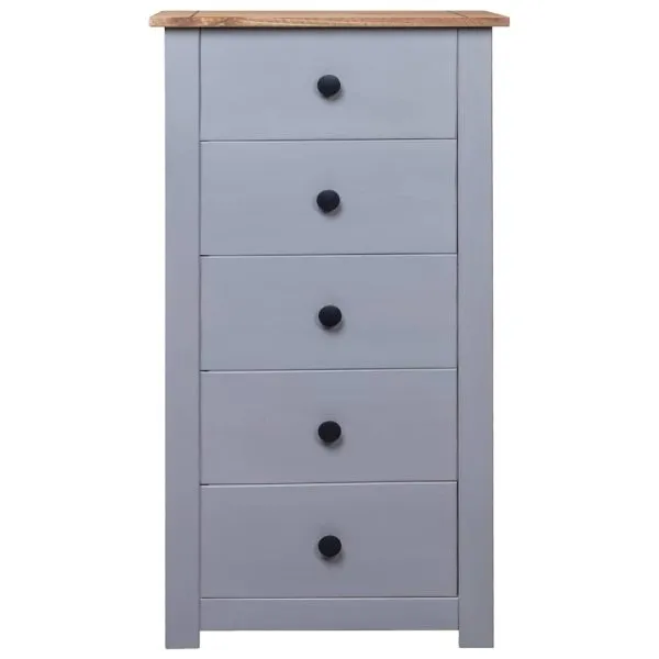 Dulap, gri, 46x40x89 cm, lemn de pin, gama Panama