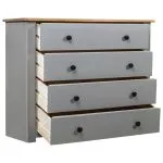 Dulap lateral, gri, 80 x 40 x 73 cm, gama pin de Panama