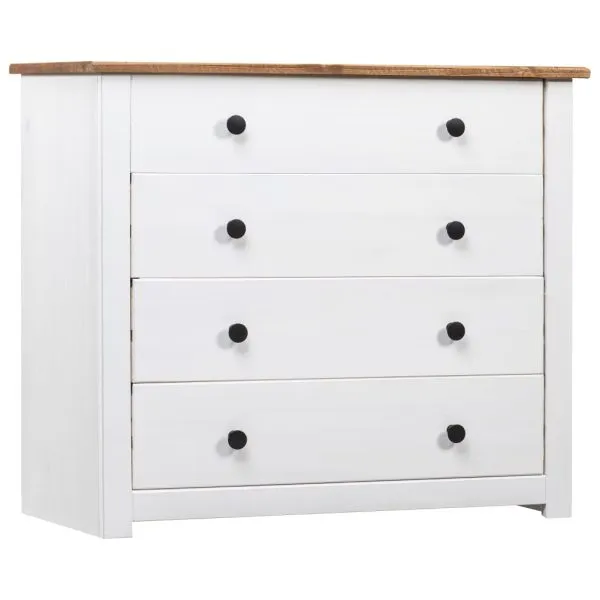 Dulap lateral, alb, 80 x 40 x 73 cm, gama pin de Panama