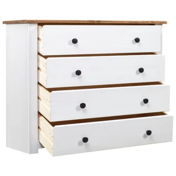 Dulap lateral, alb, 80 x 40 x 73 cm, gama pin de Panama
