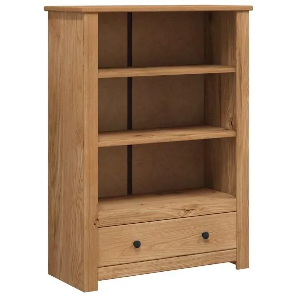 Bibliotecă, 80 x 35 x 110 cm, lemn masiv de pin, gama Panama