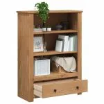 Bibliotecă, 80 x 35 x 110 cm, lemn masiv de pin, gama Panama