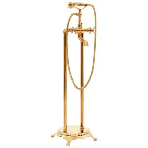 Robinet de cadă independent, auriu, 99,5 cm, oțel inoxidabil