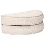 Fotoliu puf, 100 x 20 cm, bej, material textil
