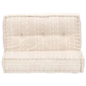Fotoliu puf, 100 x 100 x 20 cm, bej, material textil