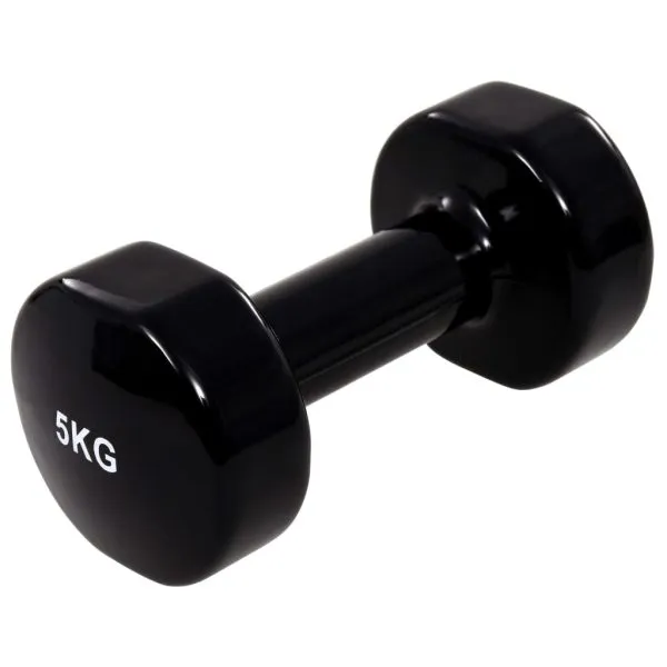 vida XL Gantere, 2 buc.,2×5 kg, fontă, negru