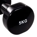 vida XL Gantere, 2 buc.,2×5 kg, fontă, negru