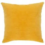 Perne decorative, 2 buc., galben, 45 x 45 cm, catifea bumbac