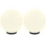 Lămpi glob cu LED, 4 buc., 25 cm, PMMA, sferic