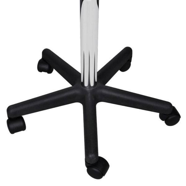 Taburete de birou, 2 buc., alb, 35,5×84 cm, piele ecologică