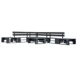 Set mobilier de grădină din paleți, 6 piese, negru, lemn
