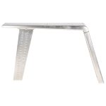Birou, design aeronavă, argintiu, 112 x 50 x 76 cm, metal