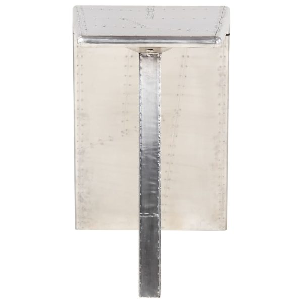 Birou, design aeronavă, argintiu, 112 x 50 x 76 cm, metal