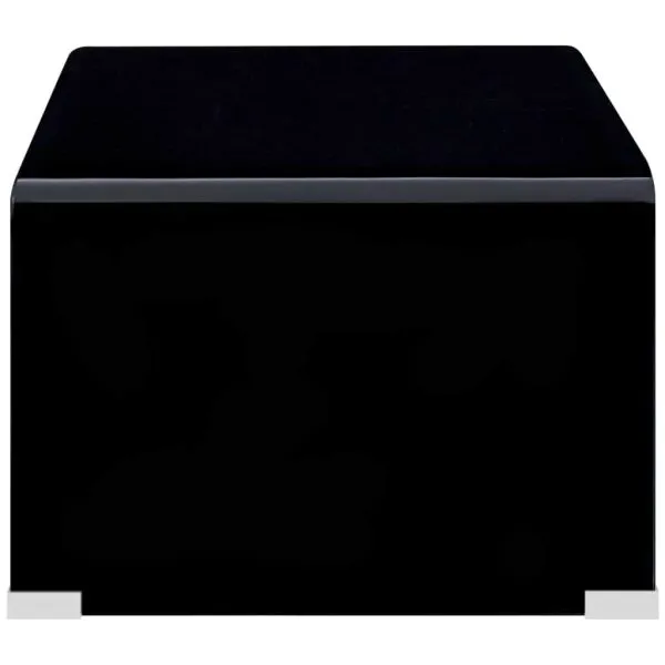 Măsuță de cafea, negru, 98x45x31 cm, sticlă securizată