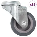 Roți pivotante cu gaură pentru șurub, 32 buc., 50 mm
