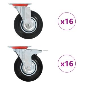 Roți pivotante, 32 buc., 125 mm