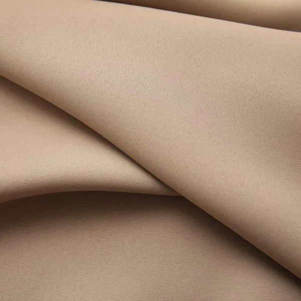 Draperii opace cu cârlige, 2 buc., gri taupe, 140 x 225 cm