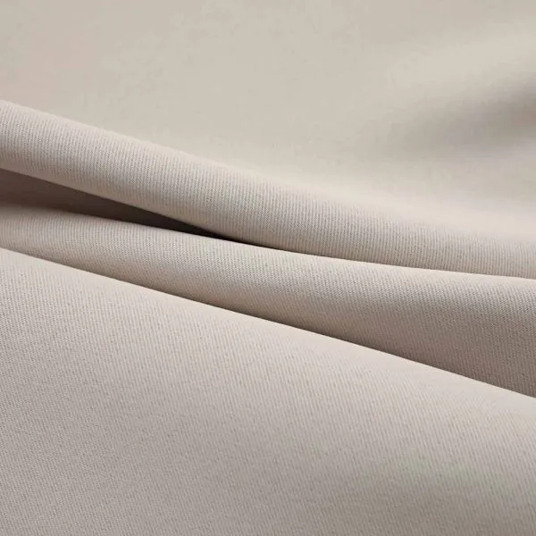 Draperie opacă cu inele metalice, bej, 290 x 245 cm